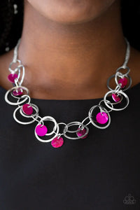 pink,Short Necklace,A Hot shell-er pink Necklace
