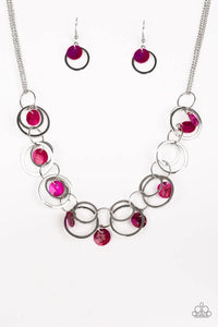 pink,Short Necklace,A Hot shell-er pink Necklace