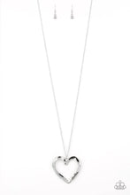 Load image into Gallery viewer, A Mother&#39;s Love Silver Heart Necklace Paparazzi Accessories