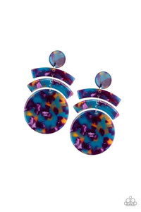 Acrylic,multi,post,purple,In the HAUTE Seat Multi Acrylic Post Earrings