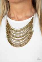 Load image into Gallery viewer, Catwalk Queen Brass Necklace Paparazzi Accessories