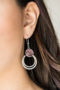 fishhook,moonstone,purple,rhinestones,Dreamily Dreamland Purple Moonstone Earrings