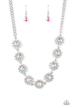 Load image into Gallery viewer, Blooming Brilliance Multi Iridescent Rhinestone Necklace Paparazzi Accessories
