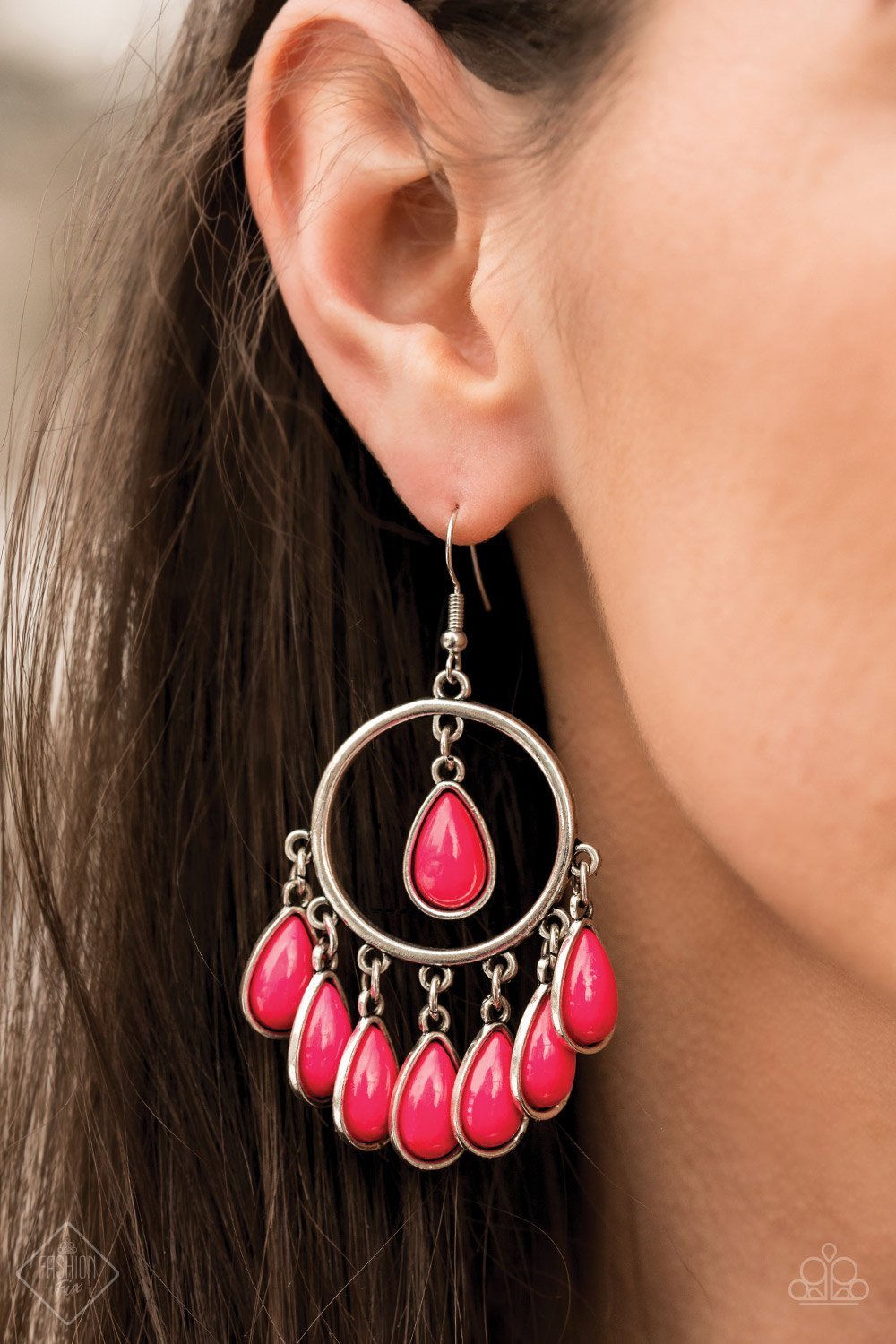 Flirty Flamboyance Pink Earring Paparazzi Accessories