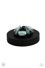 Load image into Gallery viewer, Glaze of Glory Blue Stone Stretchy Bracelet Paparazzi Accessories