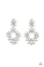 Load image into Gallery viewer, Leave Them Speechless White Rhinestone Post Earrings Paparazzi Accessories