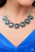Load image into Gallery viewer, Iced Iron Silver Rhinestone Necklace Paparazzi Accessories
