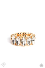 Load image into Gallery viewer, Lavish Lure Gold Rhinestone Ring Paparazzi Accessories