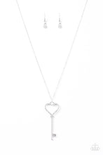 Load image into Gallery viewer, Love Is Key White Necklace Paparazzi Accessories