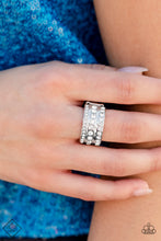 Load image into Gallery viewer, Privileged Poise White Rhinestone Ring Paparazzi Accessories