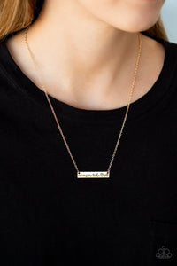 gold,inspirational,short necklace,Raising My Tribe Gold Necklace