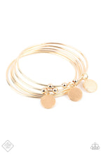 Load image into Gallery viewer, Reflective Radiance Gold Bangle Bracelet Paparazzi Accessories
