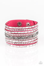 Load image into Gallery viewer, Rhinestone Rumble Pink Bracelet Paparazzi Accessories