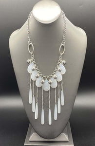 long necklace,white,Roaring Riviera White Necklace