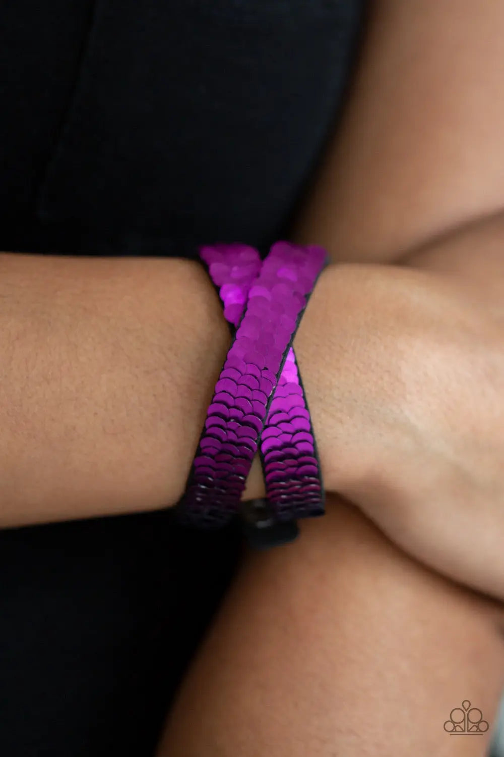 Under the Sequins Purple Mermaid Double Wrap Bracelet Paparazzi Accessories