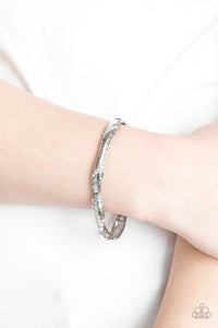rhinestones,silver,stretchy,Watch Out For Ice Silver Bracelet