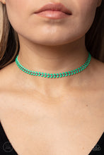 Load image into Gallery viewer, Grecian Grace Green Choker Necklace Paparazzi Accessories