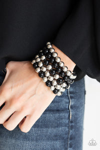 black,stretchy,Pop-YOU-lar Culture Black Bracelet