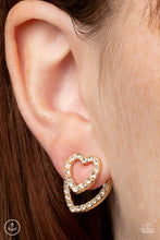 Load image into Gallery viewer, Ever Enamored Gold Earrings Paparazzi Accessories