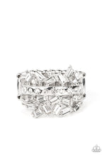 Load image into Gallery viewer, Scattered Sensation White Rhinestone Ring Paparazzi Accessories