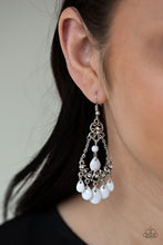 Load image into Gallery viewer, Malibu Sunset White Earrings Paparazzi Accessories