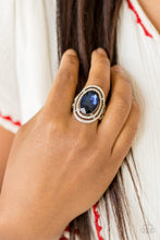 Load image into Gallery viewer, Making History Blue Ring Paparazzi Accessories