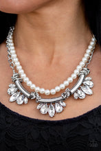 Load image into Gallery viewer, Bow before the Queen White Pearl Necklace Paparazzi Accessories