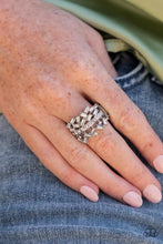 Load image into Gallery viewer, Scattered Sensation White Rhinestone Ring Paparazzi Accessories