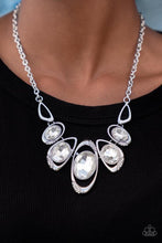 Load image into Gallery viewer, Hypnotic Twinkle White Rhinestone Necklace Paparazzi Accessories
