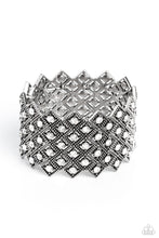 Load image into Gallery viewer, Deco in the Rough White Rhinestone Stretchy Bracelet Paparazzi Accessories