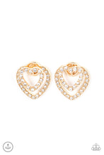 Load image into Gallery viewer, Ever Enamored Gold Earrings Paparazzi Accessories