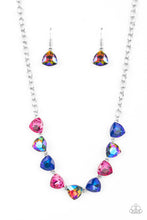 Load image into Gallery viewer, Dreamy Drama Blue Oil Spill Rhinestone Necklace Paparazzi Accessories