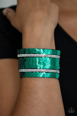 MERMAID Service Green Wrap Bracelet Paparazzi Accessories
