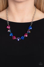 Load image into Gallery viewer, Dreamy Drama Blue Oil Spill Rhinestone Necklace Paparazzi Accessories
